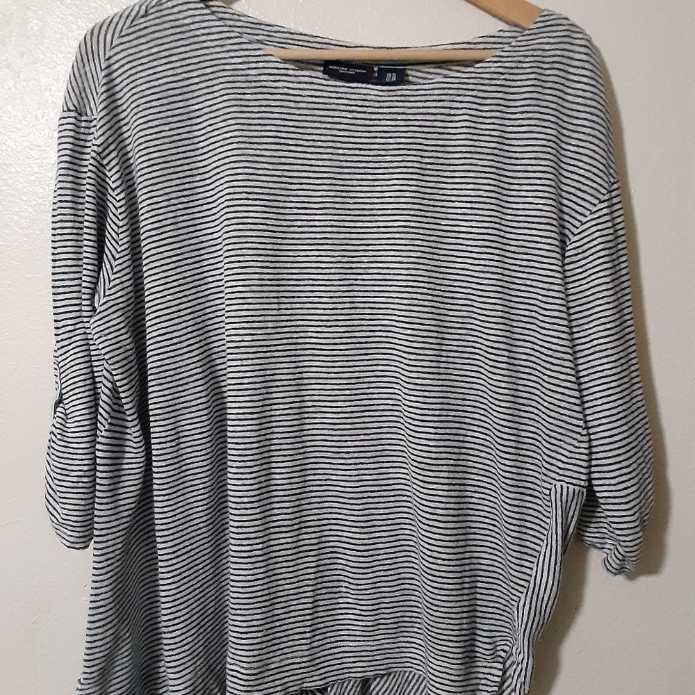 Adrienne Vittadini Striped Shirt Size 1X
